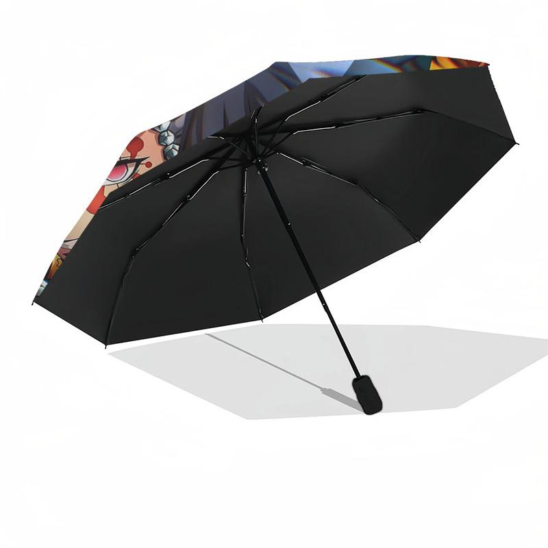 1pc Outdoor Umbrella with Anime Characters - Automatic Opening/Closing, Portable 3-Fold Design, 8-Rib Iron Frame - Perfect Gift for Fans, Travele