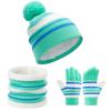 Kids Winter Warm 3-Piece Set: Knit Hat Scarf Gloves Boys Girls - Acrylic Sweet Style Letter Print