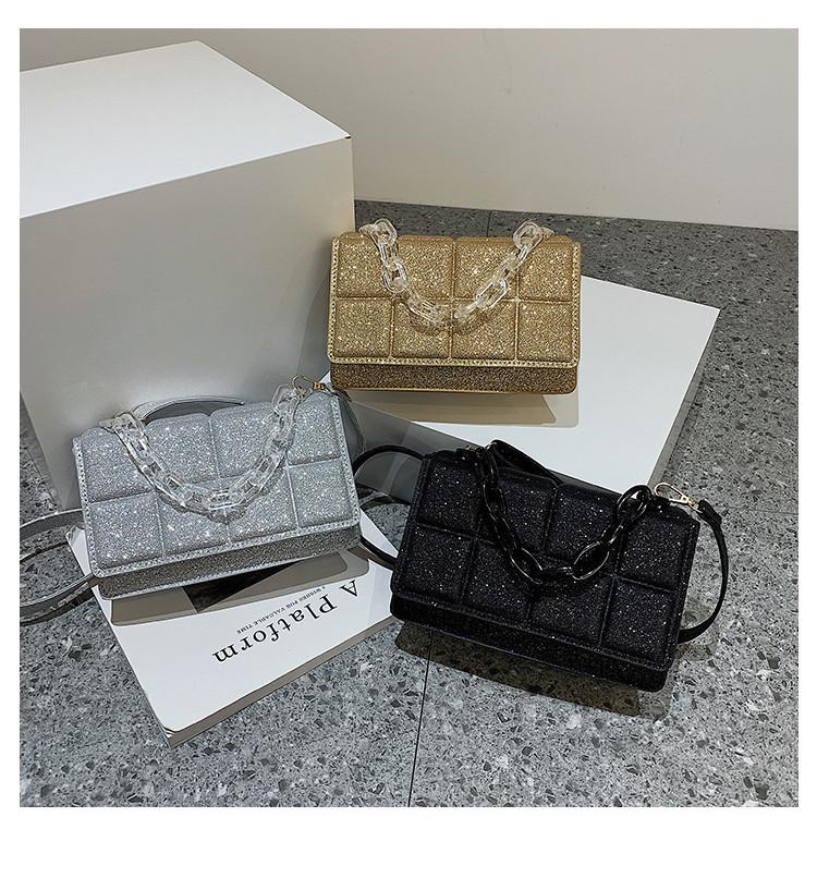 Stylish Chain Minimalist Square Bag 2023 Summer New Casual Commuter Shoulder Bag Trendy Popular Handbag