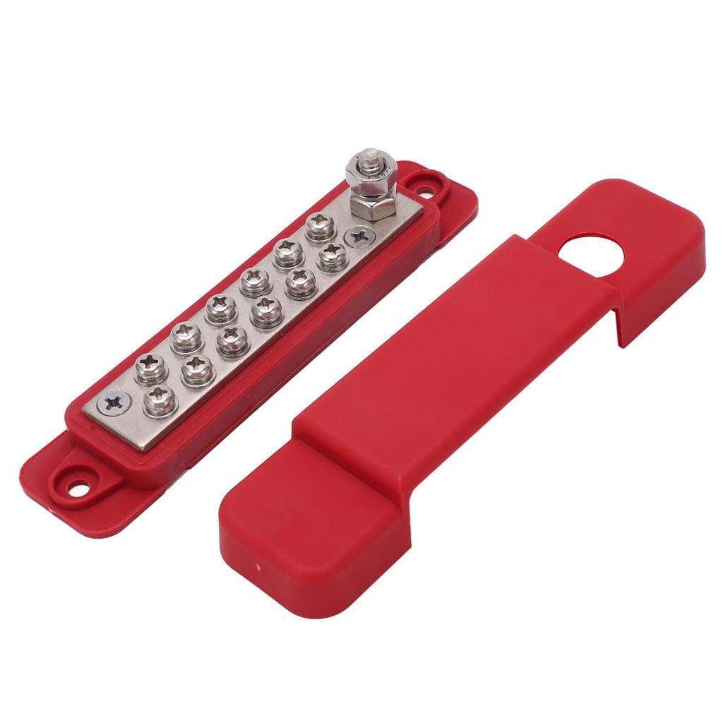 12 Terminal Power Distribution Block with Cover for Car Marine Boat Solar Panels