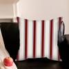B-Burgundy White Stripe Pattern Pillowcase For Sofa Room Office Decor Printing Protector Cushion Cover Valentine Gift Custom