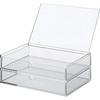 MUJI Stackable Acrylic Case with Two Drawers and Lid, Large, Approx. 25.5cm W X 17cm D X 9.5cm H, Product Number: 38970125