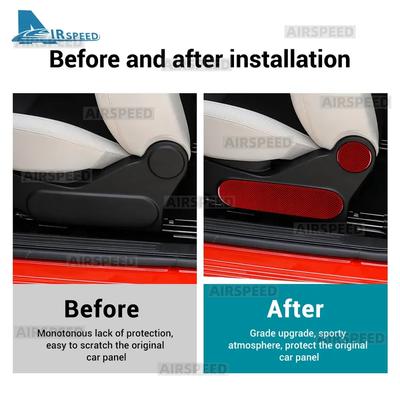 For Fiat 500 2008-2024 For Abarth 595/695 2012-2024 Real Soft Carbon Fiber Trim Sticker LHD RHD Car Seat Adjust Knob Decor Panel
