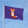 1pc Cool Fox Flag, Fun Printed Flag, Easy To Hang, Holiday Decorative Flag, Party Flag, Suitable for Indoor/Outdoor/Study/Bedroom Decoration, Unisex G