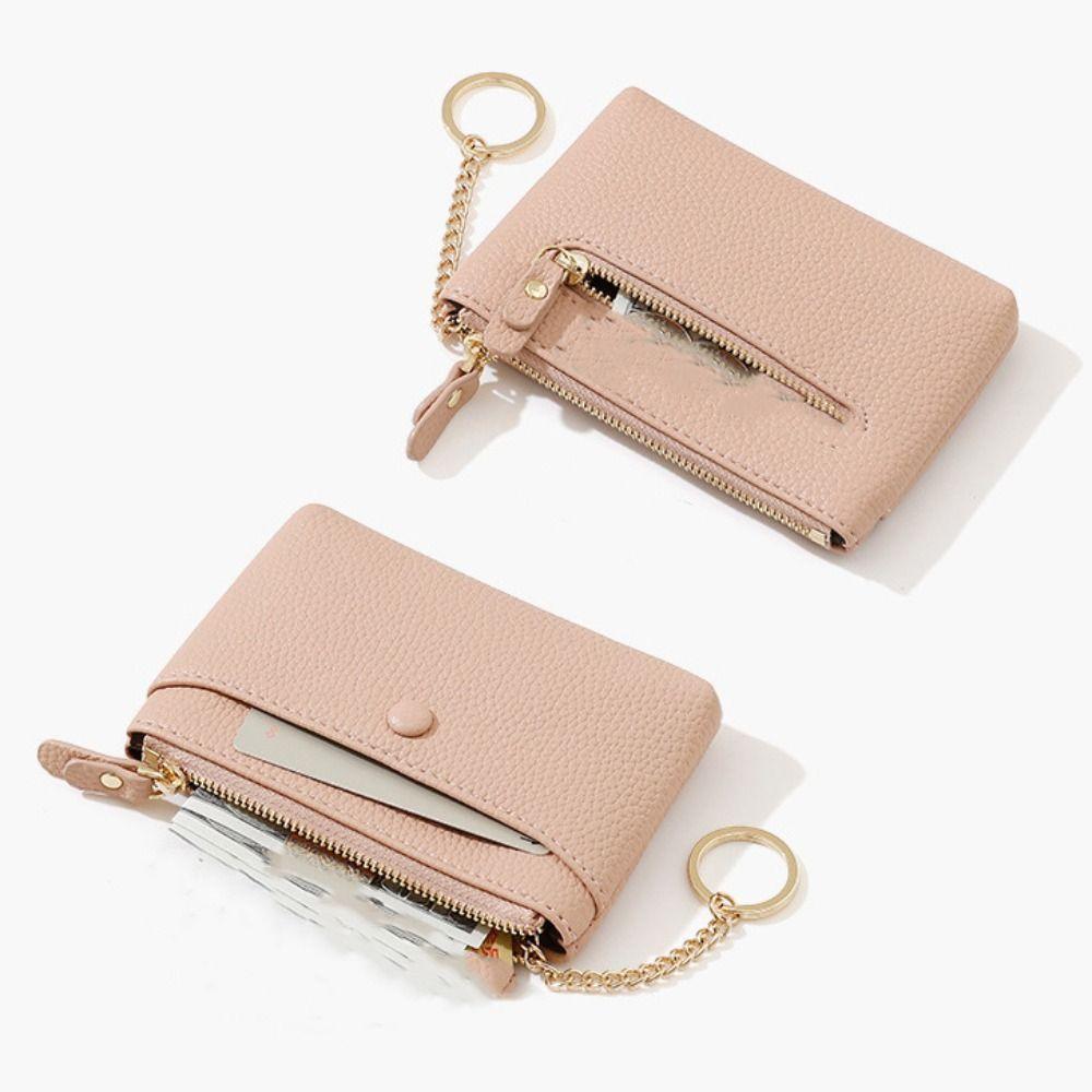 Pure Color Mini Coin Purse Card Holder Short Wallet Card Pocket Change Bag  Gift