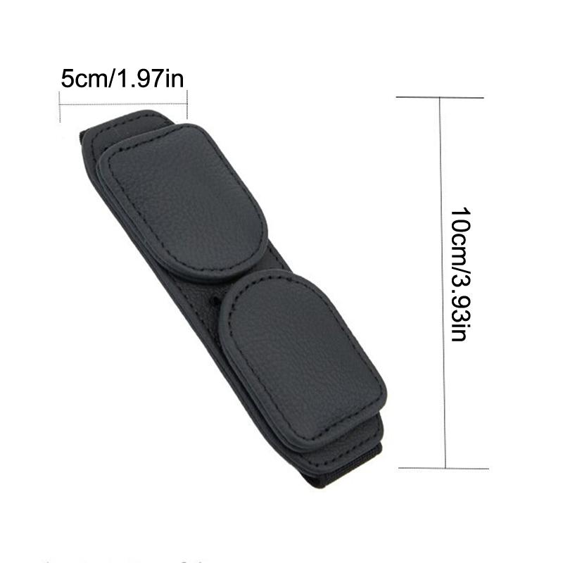 Sunglasses Holder For Car Visor, Magnetic Leather Sunglass Eyeglass Hanger Clip For Car Sun Visor Accessories