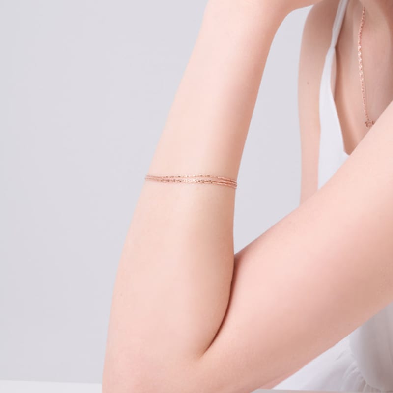 ELLE Jewelry Twisted Chain Layered Bracelet ELBRBB107