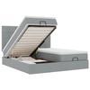 Maison Exclusive - Cadre de lit ottoman et matelas gris clair 160x200cm tissu