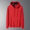 Pure Cotton Hooded Sweatshirt for Men and Women Solid Color Loose Casual Sports Jacket Plus Velvet Thickened Sweatshirt Hooded Pullover Top