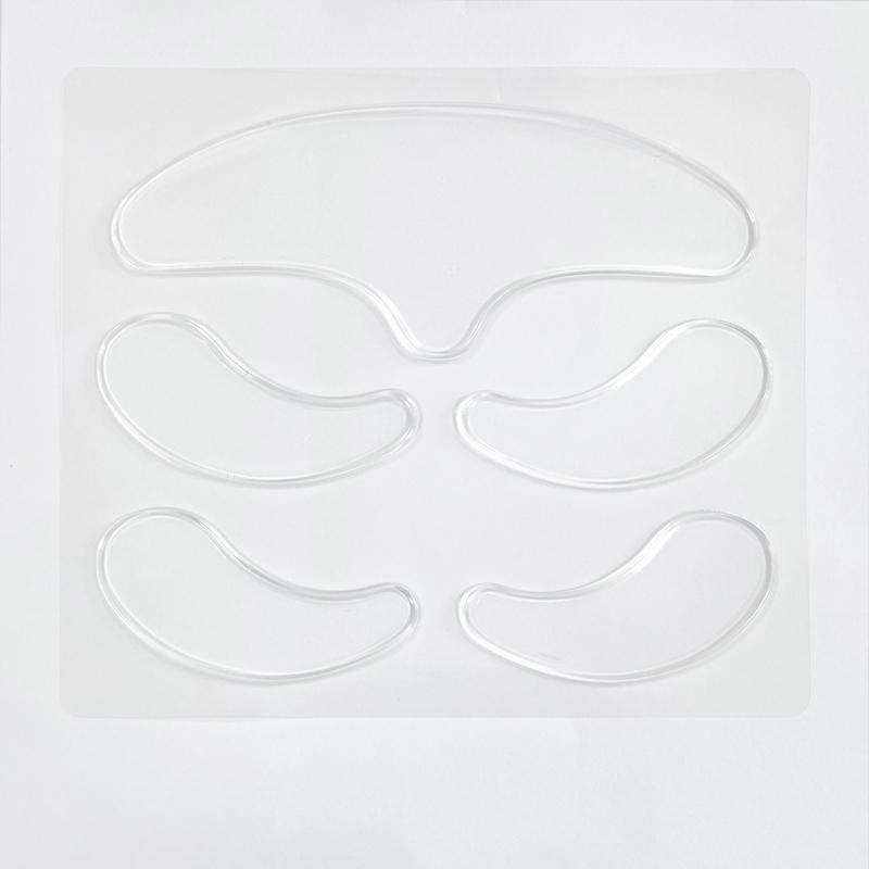 Anti Wrinkle Forehead Patch Reusable Under Eye Forehead Neck Wrinkle Patches Silicone Face Patches 5 Pcs прозрачный