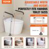 Toilet Safety Rail, Bathroom Toilet Seat Frame, Adjustable Width & Height Fit Most Toilets, Supports 300lbs, Toilet Handles Grab Bars with Padded