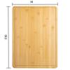 Non-slip Bamboo Cutting Board with Juice Groove Large Rectangular Chopping Board Eco-friendly Durable Kitchen Prep Tool with