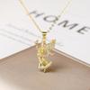 Gold Plated Virgin Mary St. Jude Angel Pendant Necklace For Women Religious Crystal Zircon Necklaces Christian Jewelry Gift