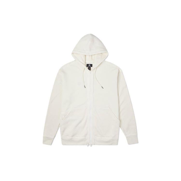 

Converse однотонная куртка с капюшоном на молнии во всю длину, топы унисекс, белые 10022002-A11