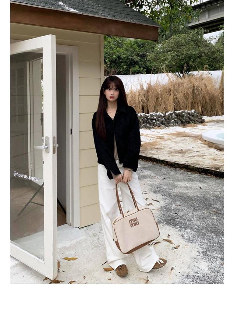 Where Is the Orange Tree? Women's Retro High-Waisted Black Wide-Leg Jeans - Autumn Elastic Slim-Fit Floor-Length Pants.