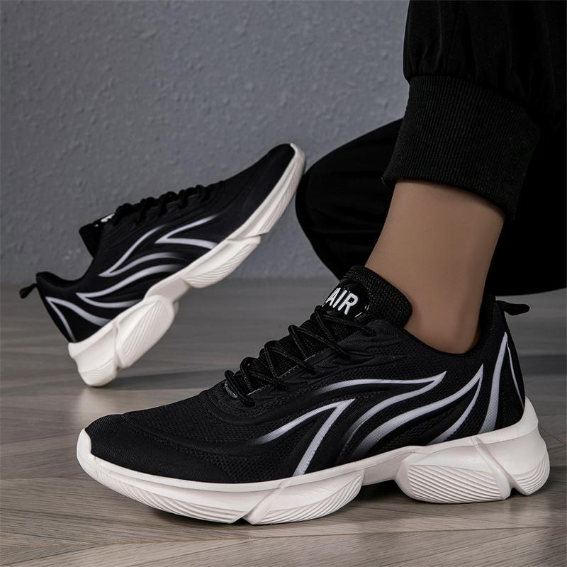 Fashion New Large Size Men's Flying Woven Sports Shoes Fashion Lightweight Thick Soles Comfortable Non-slip Wear-resistant Casual Shoes