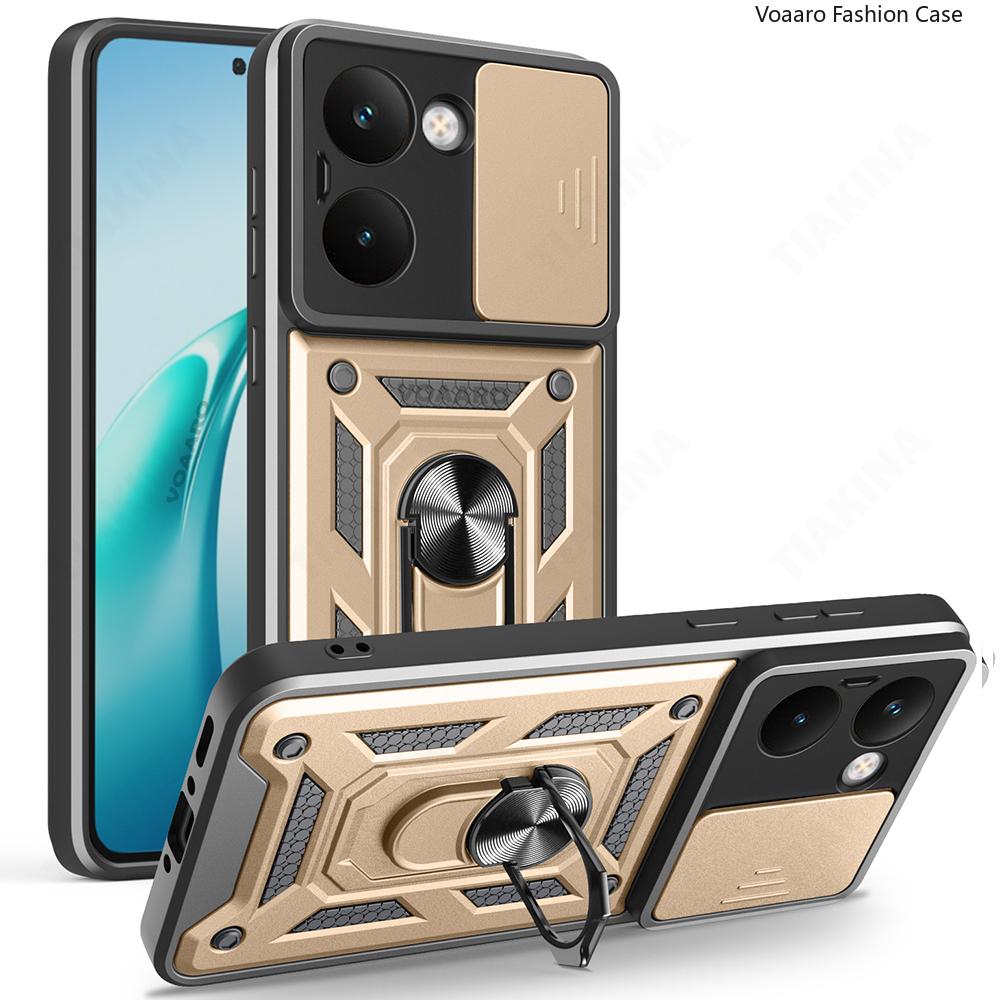 Slide Lens Armor Funda for OPPO Realme P3 Ultra India Case for Realme P3 Ultra Case Magnetic Ring Stand Holder Shockproof Cover