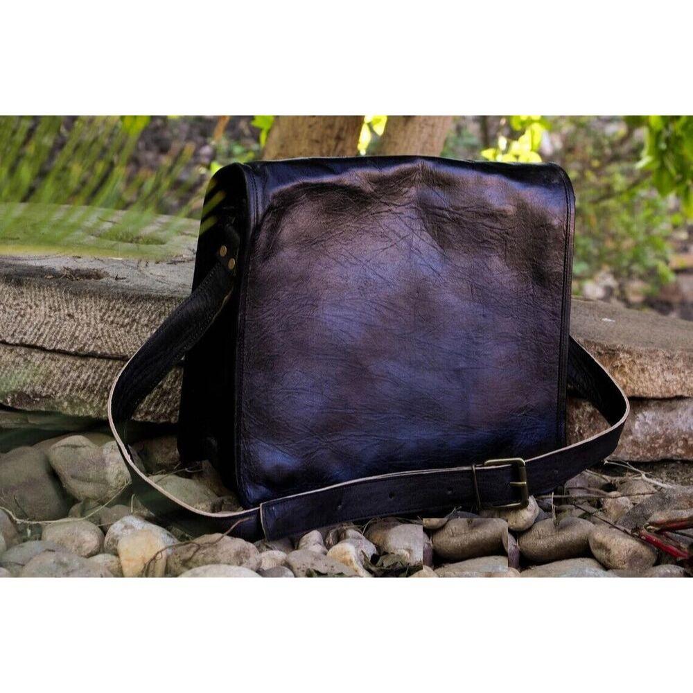 

Мужская винтажная сумка-портфель для ноутбука из натуральной кожи черного цвета, портфель-портфель 15 дюймов 15 in чёрный