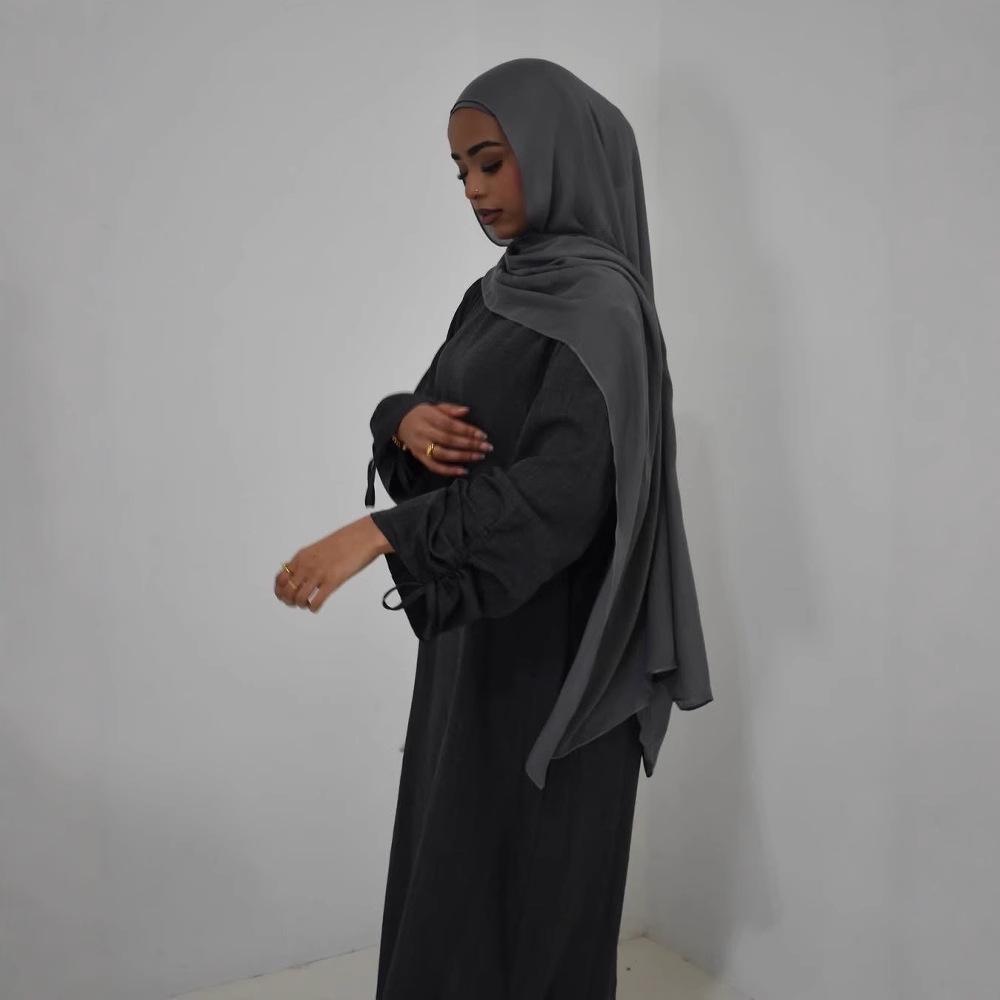 2025 Loriya Dubaj Jarní Letní Párty Manžetové Šněrovací Šaty LR833