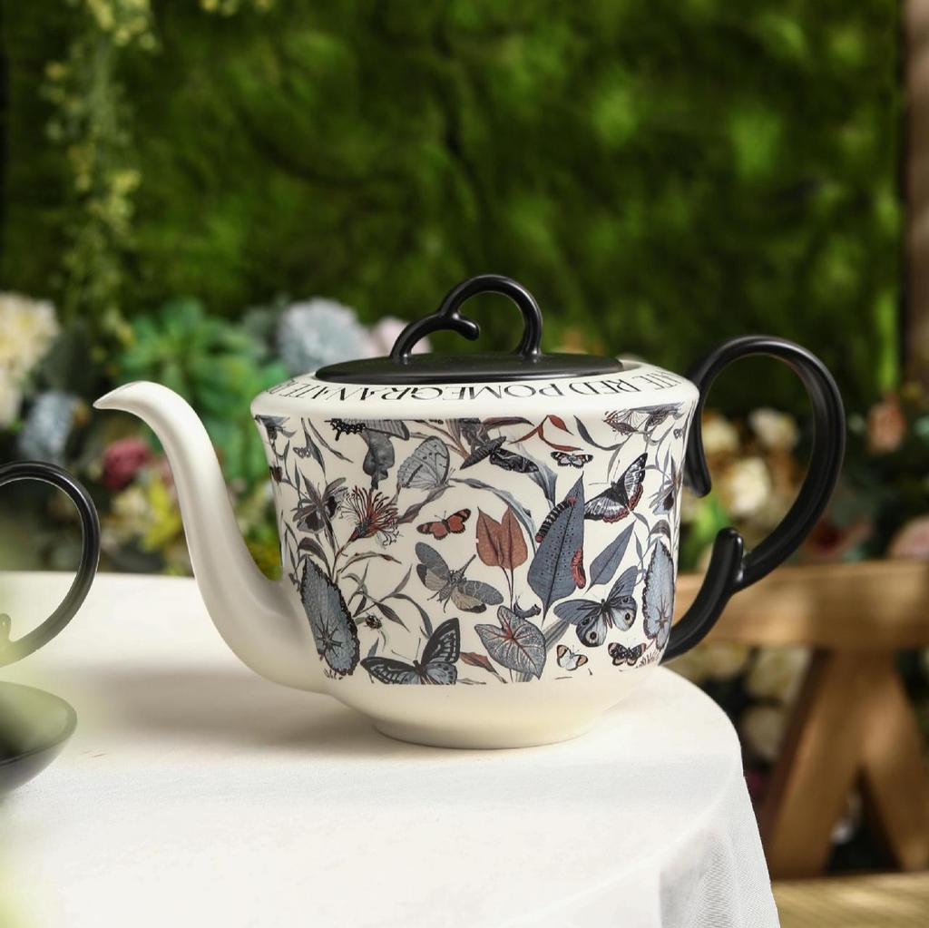 Creative Retro Flower Vine Ceramic Coffee Cup Saucer High-End Light Luxury Afternoon Tea Cup Saucer Household Ceramic Coffee Set
