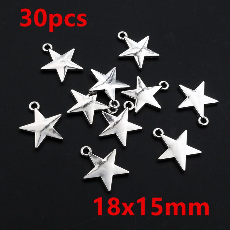 10-50pcs Alloy Metal Star Charms Pendant for Necklace Bracelet Earrings DIY Jewelry Making Accessories Findings Crafts