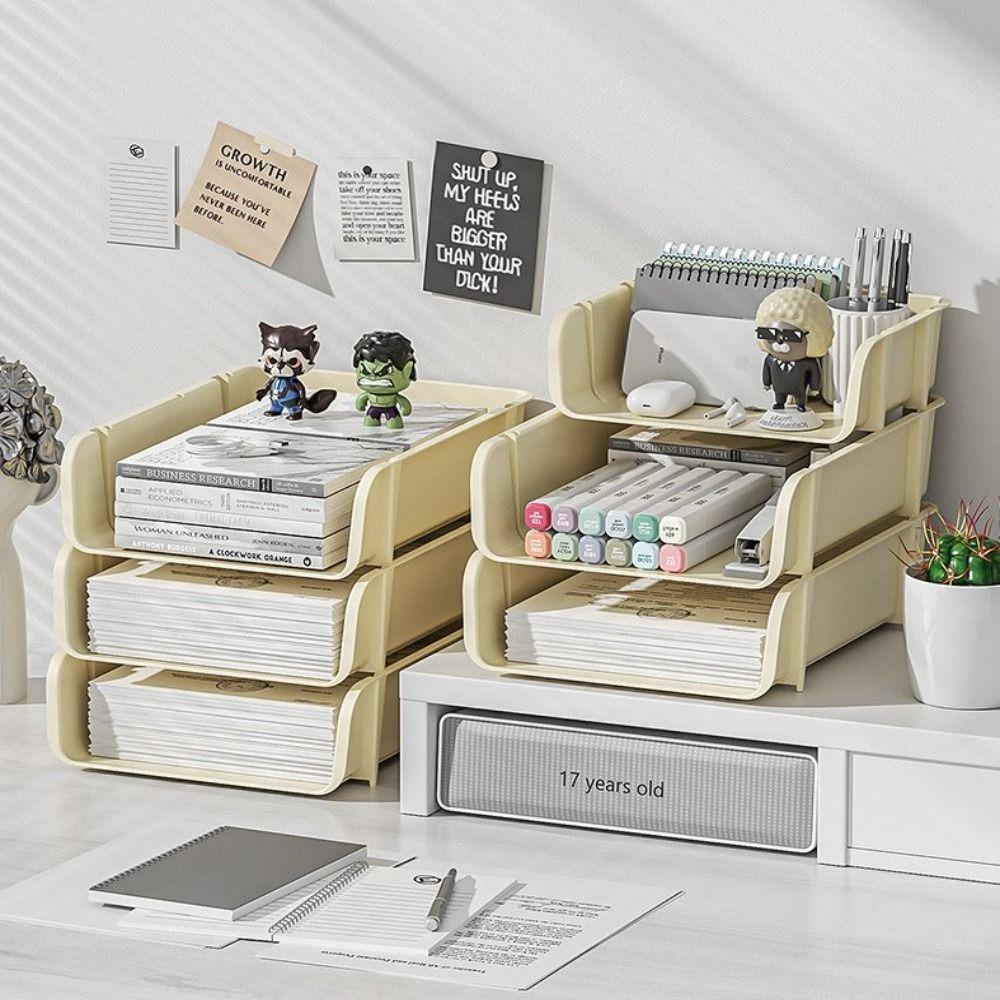 Minimalism A4 File Rack INS Style Desktop Organizer Simple File Storage Tray  Home Office
