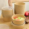20/10x Lunch Bento Boxes Salads Party Camping Food Disposable Tableware Kitchen Meal Preparation Round Bowl with Lids Container