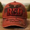 Men's Outdoor Visor, Sun Protection Hat D Digital Printing Spring and Summer Washing Denim Baseball Cap
