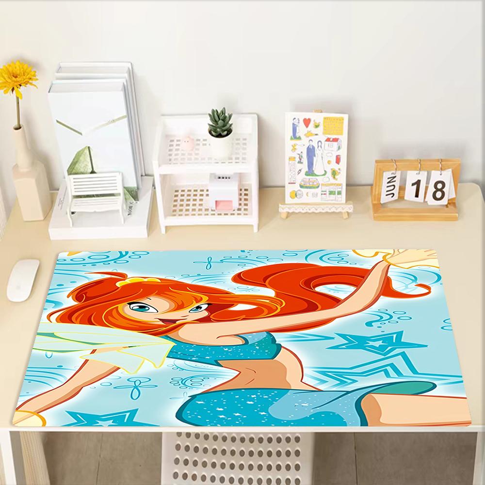 Winx Club Theme Mouse Pad, Non Slip Rubber Base, Multifunctional Office & Home Decor, Perfect for Workspace Personalization.