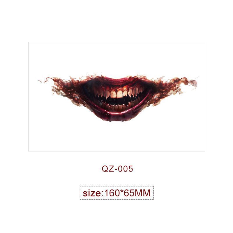 

Наклейки-татуировки с изображением большого рта на Хэллоуин для вечеринки-маскарада 150x210 mm