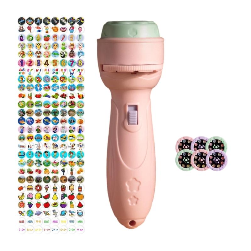 Interactive Childrens Projector Flashlight Portable Learning Toy Discs 48 Pictures Lamp Toy