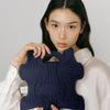 Pleatsmama Navy New Bow Bag