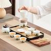 Portable Ceramic Kung Fu Tea Set - Travel Quick Cup for Office or Outdoor Use, Ideal Business Gift