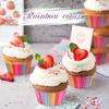 100 Colorful Cupcake Liners | Standard Size Greaseproof Baking Cups for Decorating Cupcakes, Muffins, and Wrapping Paper