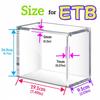 PGY 5mm Acrylic Stackable Display Case for Booster Box for ETB Clear Magnetic Closure Box Trading Cards Collectibles Clear Box