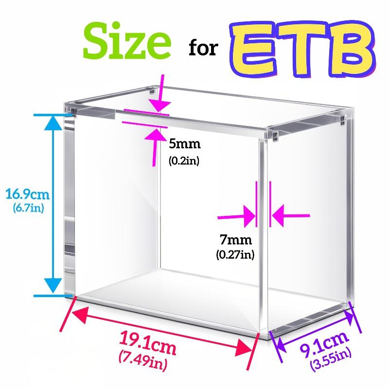 PGY 5mm Acrylic Stackable Display Case for Booster Box for ETB Clear Magnetic Closure Box Trading Cards Collectibles Clear Box