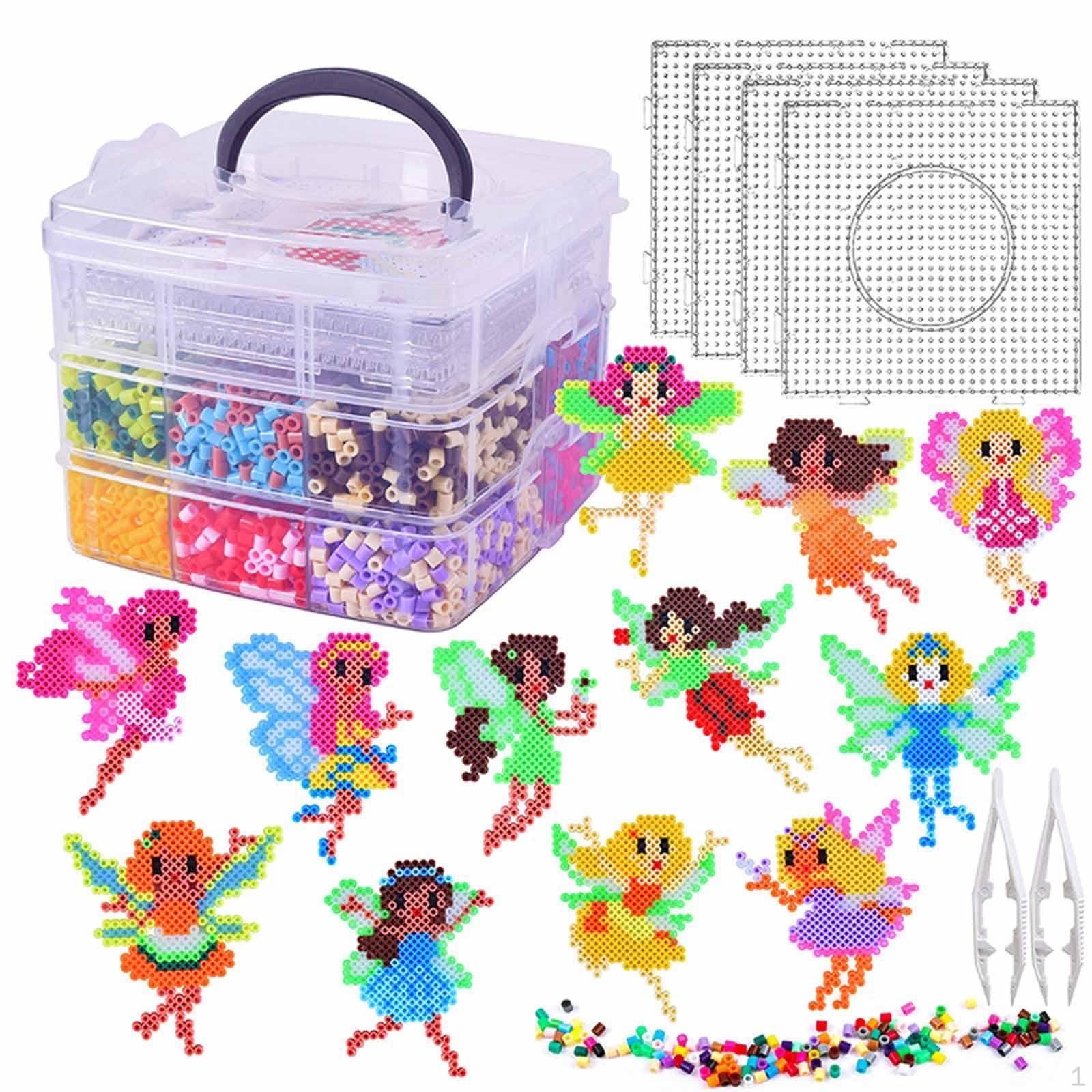 

Beads Kit with Case, Pegboards Iron Bead 5mm Melty Set for Arts Crafts Project School Adults