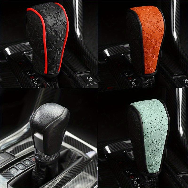 1 szt. Skórzany pokrowiec na skrzynię biegów z wzorem tysiąca ptaków, uniwersalny pokrowiec przeciwpyłowy na pozycje zmiany biegów w samochodzie