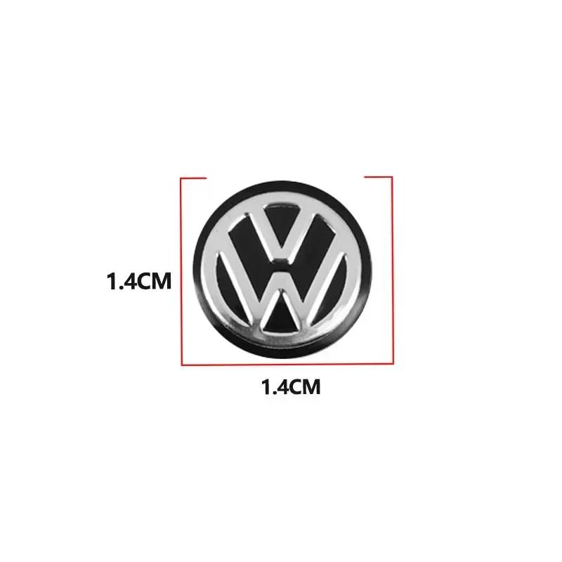 For Volkswagen 14mm Car Key Emblem Stickers Auto Control Key Logo Decals For Volkswagen Scirocco POLO Tiguan Passat B5 B6 B7 Gol