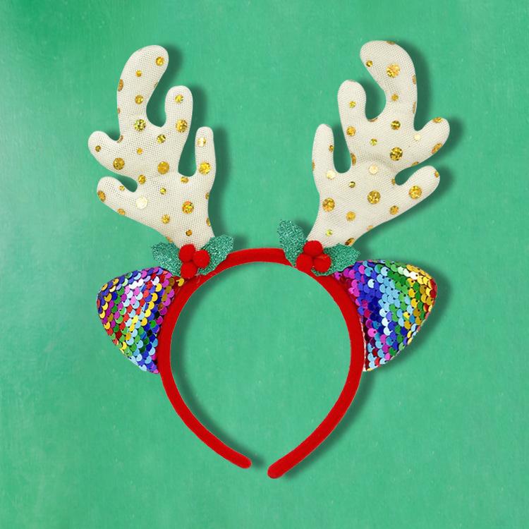Christmas Antler & Snowman Headband, Elk Headwear for Adults Kids, Christmas Party Decorations