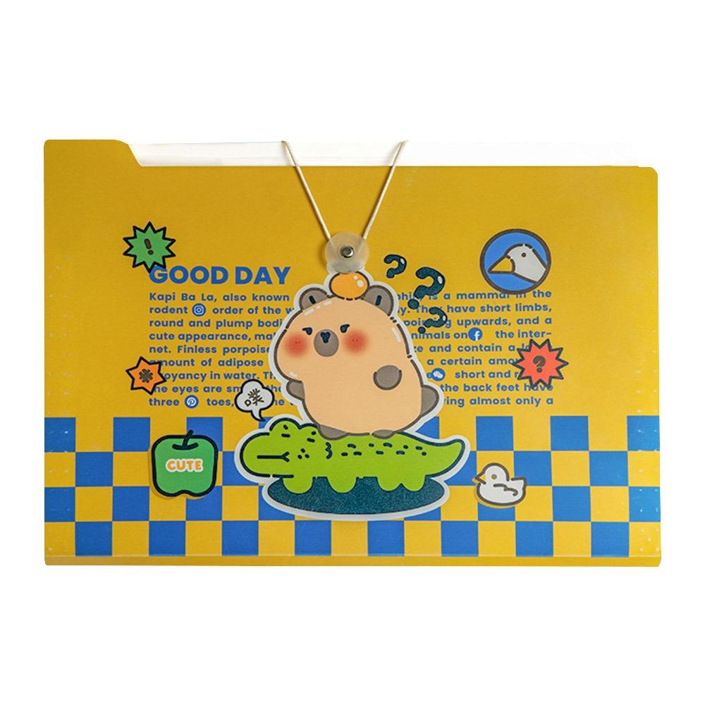 

Multi-layer Capibara A4 File Folder Large Capacity Test Paper Storage Bag School Office Supplies 12-layer-Horizontal Style1