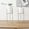 Elegant Ceramic Planter 1 Set Flower Pot Stylish Iron Frame Stand Plant For Office Flowerpot for Home Room Decoration