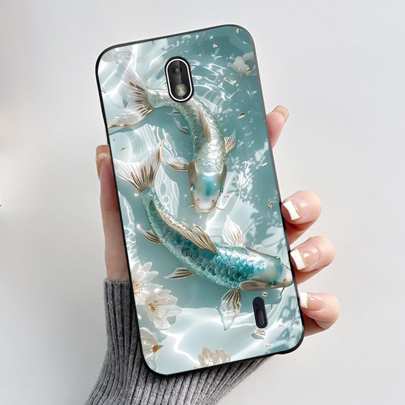 Matte Soft TPU Case For Nokia 1 Plus 2 2.1 2.2 Phone Case Luxury Cute Love Rabbit Funny Cat Black Silicone Ultra Thin Back Cover