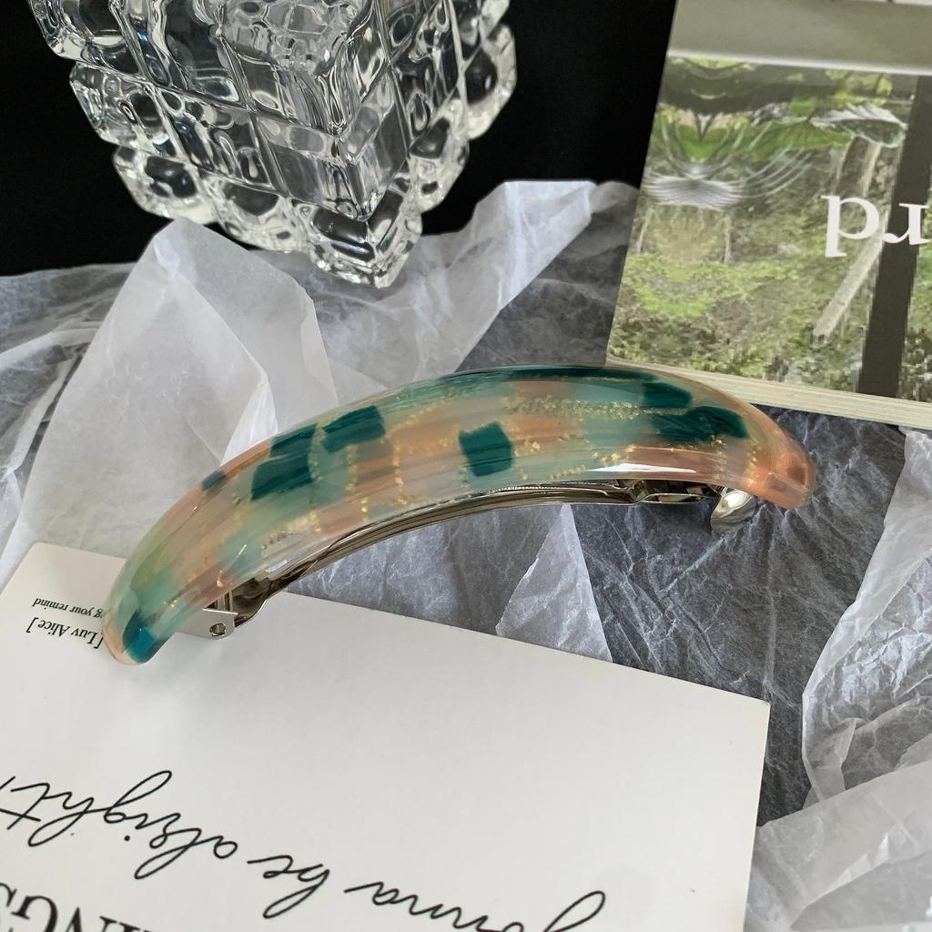 Retro Leopard Hairpins Spring Clip Colorful Acetate Hair Clips Womens Elegant Exquisite Barrettes Lady Fashion Hair Accessories