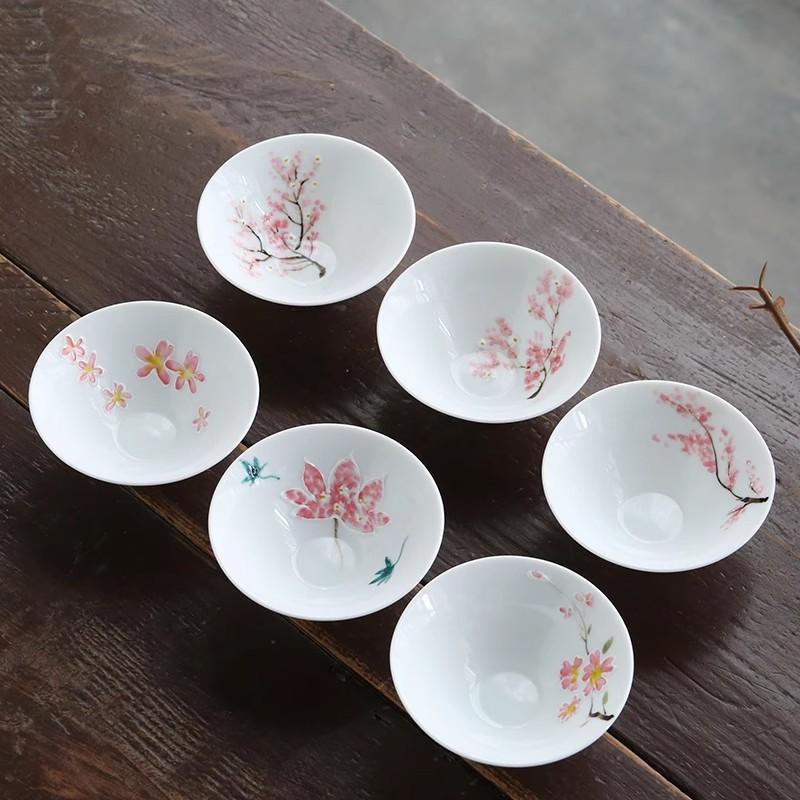 Japanese Style Ceramic Wine Sets Handmade Flower Sake Cup Wine Bottle Sakura Teacups Home Bar Barware Supplies Gifts 2025 New