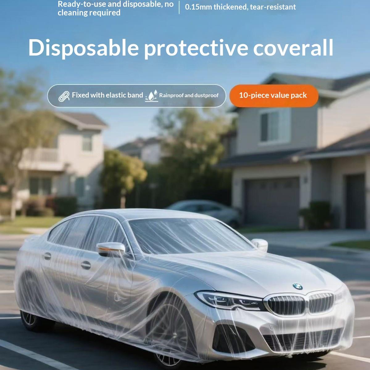 

Disposable Transparent Car Cover Universal PEVA Dustproof Scratch Free Auto Protector for Indoor Use Vehicle Exterior Protection Mini car