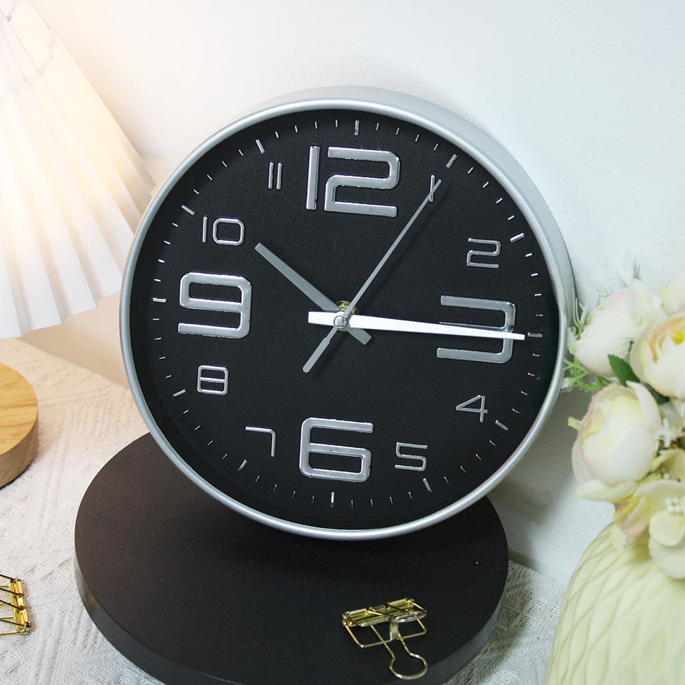 8 Zoll einfache, modische Wanduhr, leise, schön, dreidimensional, geeignet für Arbeitszimmer, Wohnzimmer, Schlafzimmer, um Freunde zu schicken