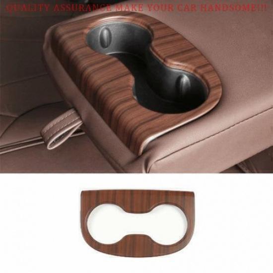 For Buick Envision 2016-2020 Peach Wood Grain Rear Water Cup Panel Cover Trim
