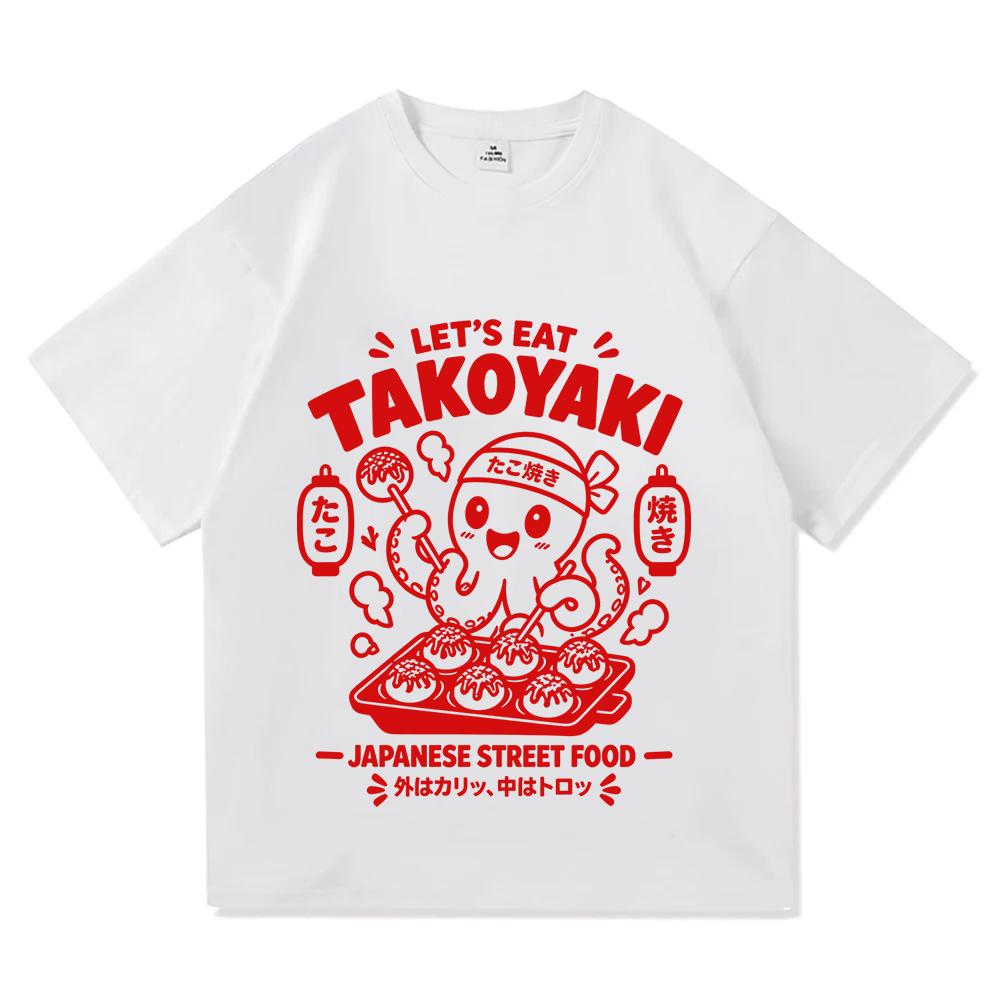 Japan Osaka Dotonbori T-Shirts Mode Herren Damen Lustig Takoyaki Osaka Betrunkener Oktopus T-Shirt Übergroß Vintage Baumwoll-T-Shirts