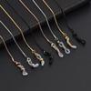 Damenmode Metall Brillenkette Lanyard mit Schlangenkettendesign für Sonnenbrillen